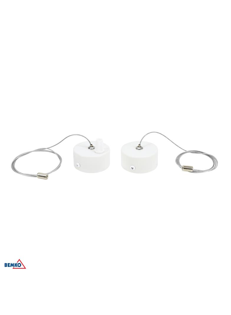 ROZETA SUFITOWA OKRĄGŁA BIAŁA Z LINKĄ 100CM