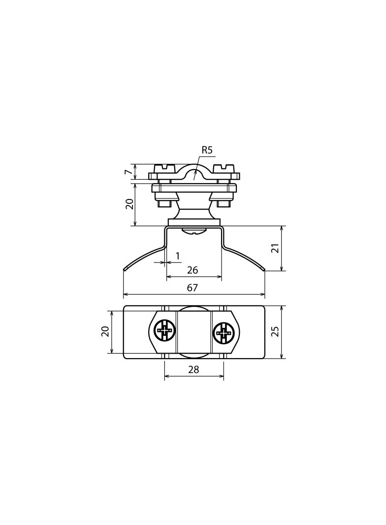 Wspornik do drutu 6-11 mm, do rury spustowej, stal nierdzewna NIRO