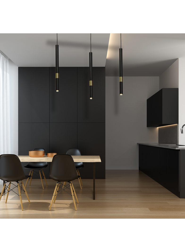 lampa wisząca Monza 3xG9 czarno/złota MLP6334 Milagro
