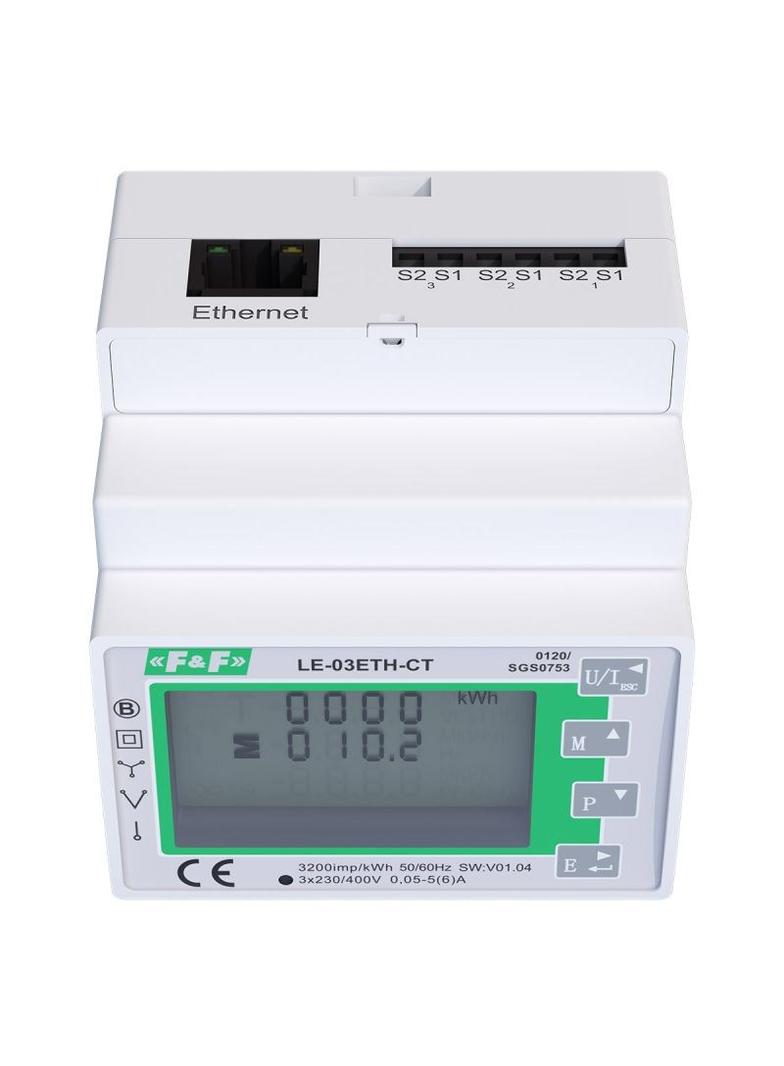 Licznik 3-fazowy przekładnikowy z wyjściem Ethernet MID LE-03ETH-CT F&F