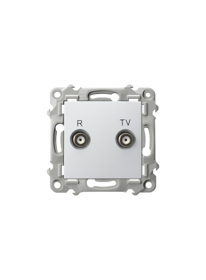 SZAFIR Gniazdo RTV przelotowe 14-dB - kolor biały