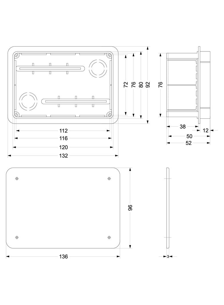 Puszka podtynkowa Pp/t-(76x116x52) 11.2 OPATÓWEK