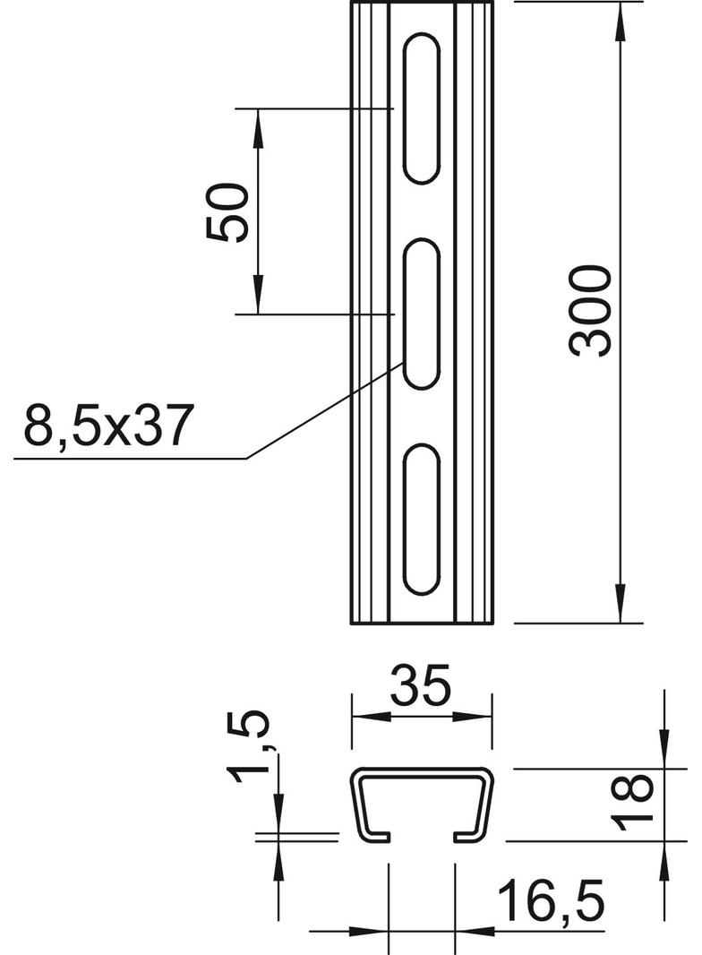 2068, SZYNY PROFIL.PERFOR.300 OC.O.