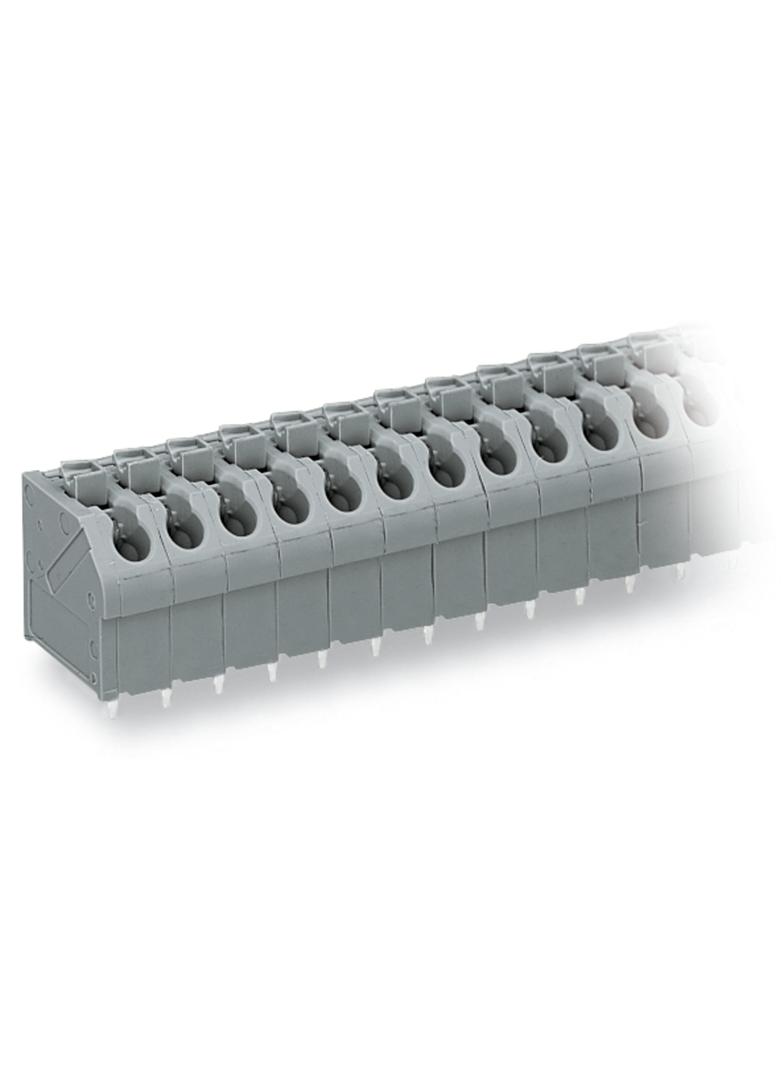 listwa zaciskowa do pł. drukowanych 10-bieg. szara raster 5 mm