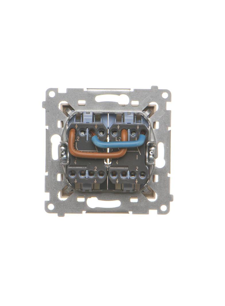 "Simon 54 WMDL-Z10005-041 Łącznik dwubiegunowy podwójny (moduł) 16AX, 250V~, zaciski śrubowe
