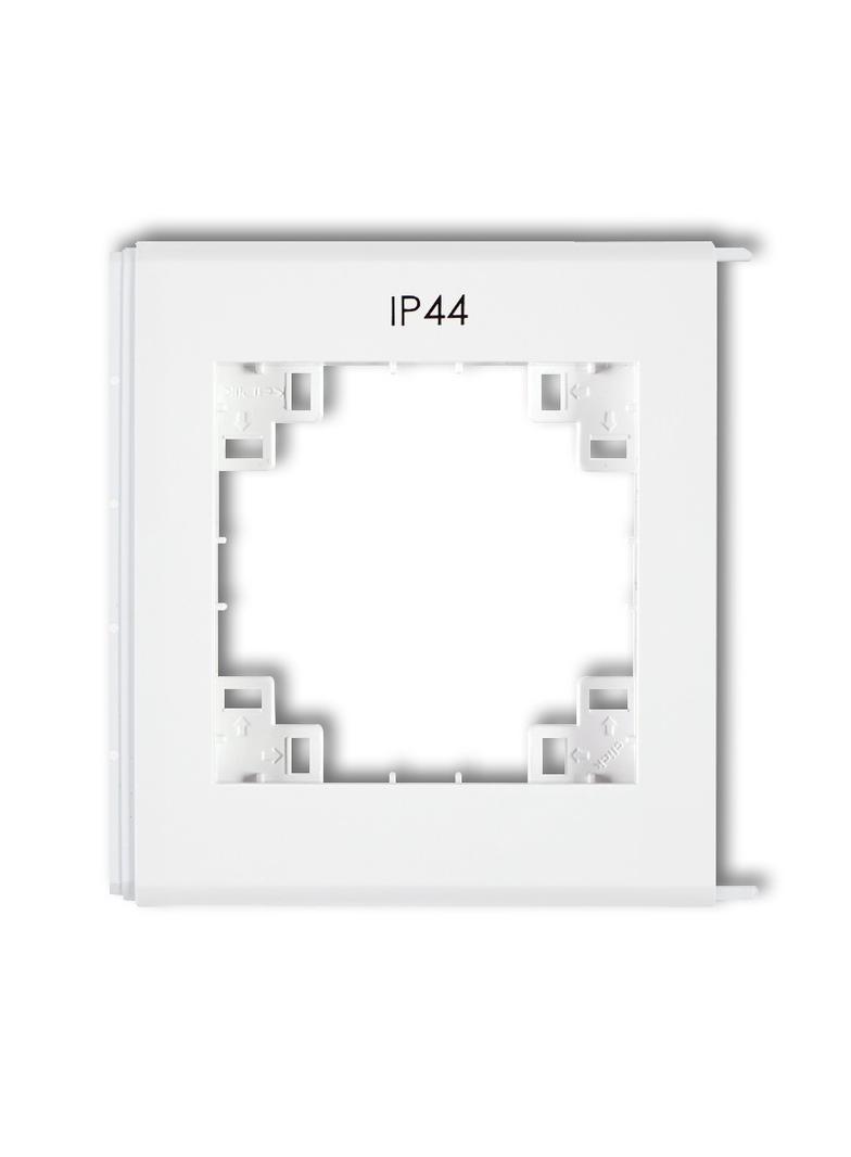 Ramka zewnętrzna do łączników IP44, biały FRH KARLIK