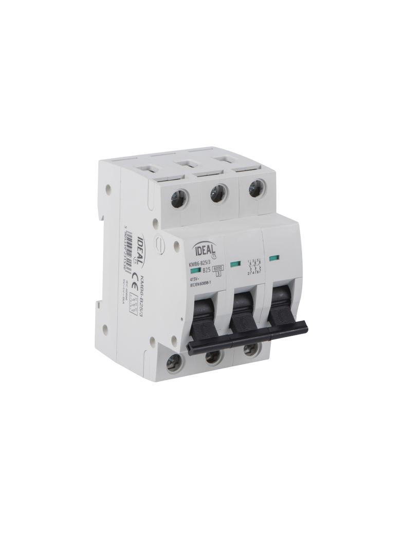 Wyłącznik nadprądowy 6kA 3P C6A KMB6-C6/3 IDEAL 23167 KANLUX