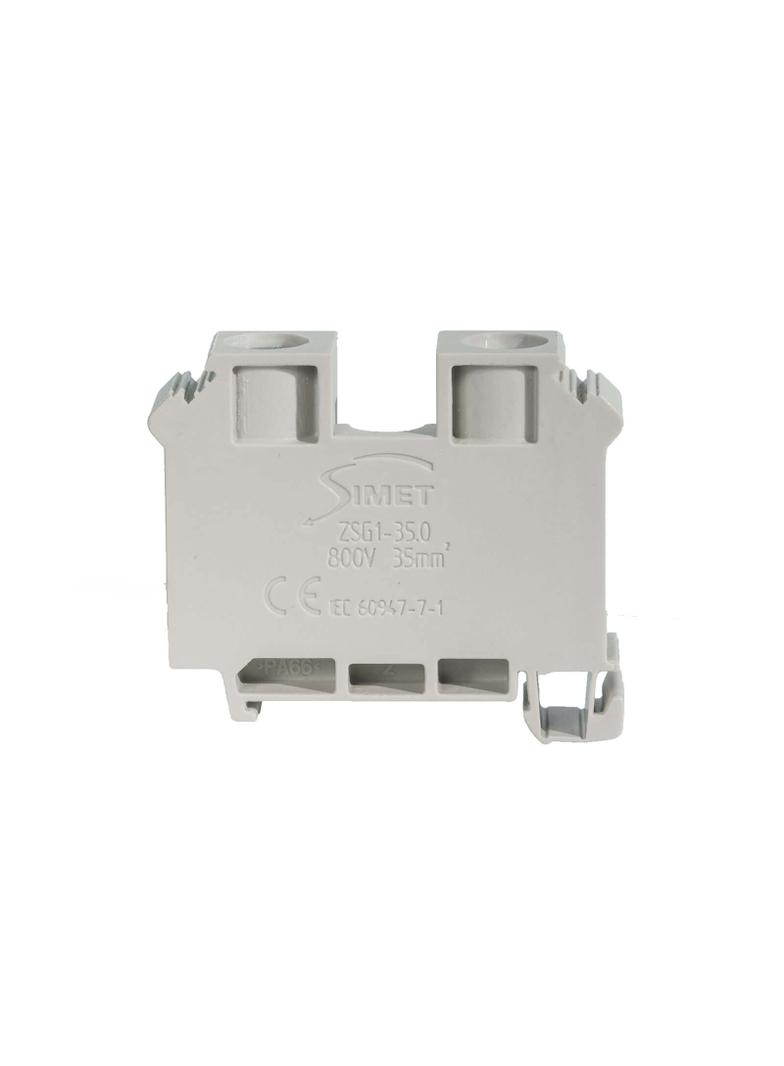 ZSG1-35.0s ,  Złączka szynowa gwintowa, 35,0 mm2, TS 32,35, 1 tor, szary