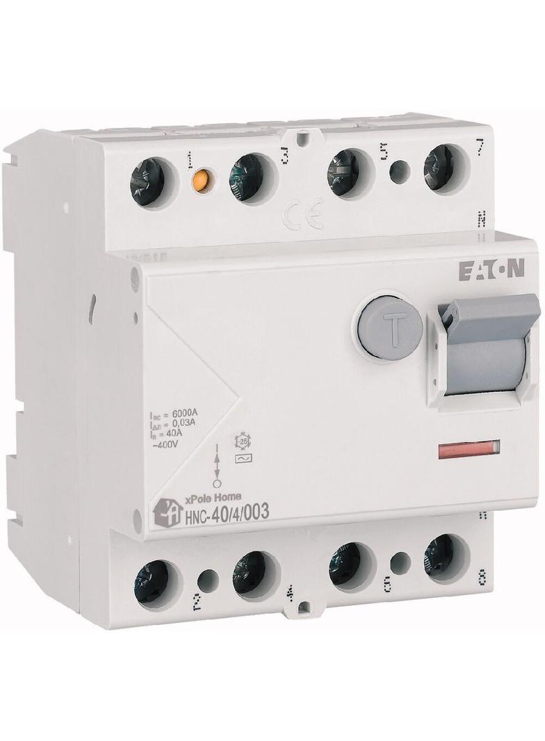 HNC-40/4/003 Wyłącznik różnicowoprądowy 6kA 40A 4P 30mA typ AC 194694 EATON