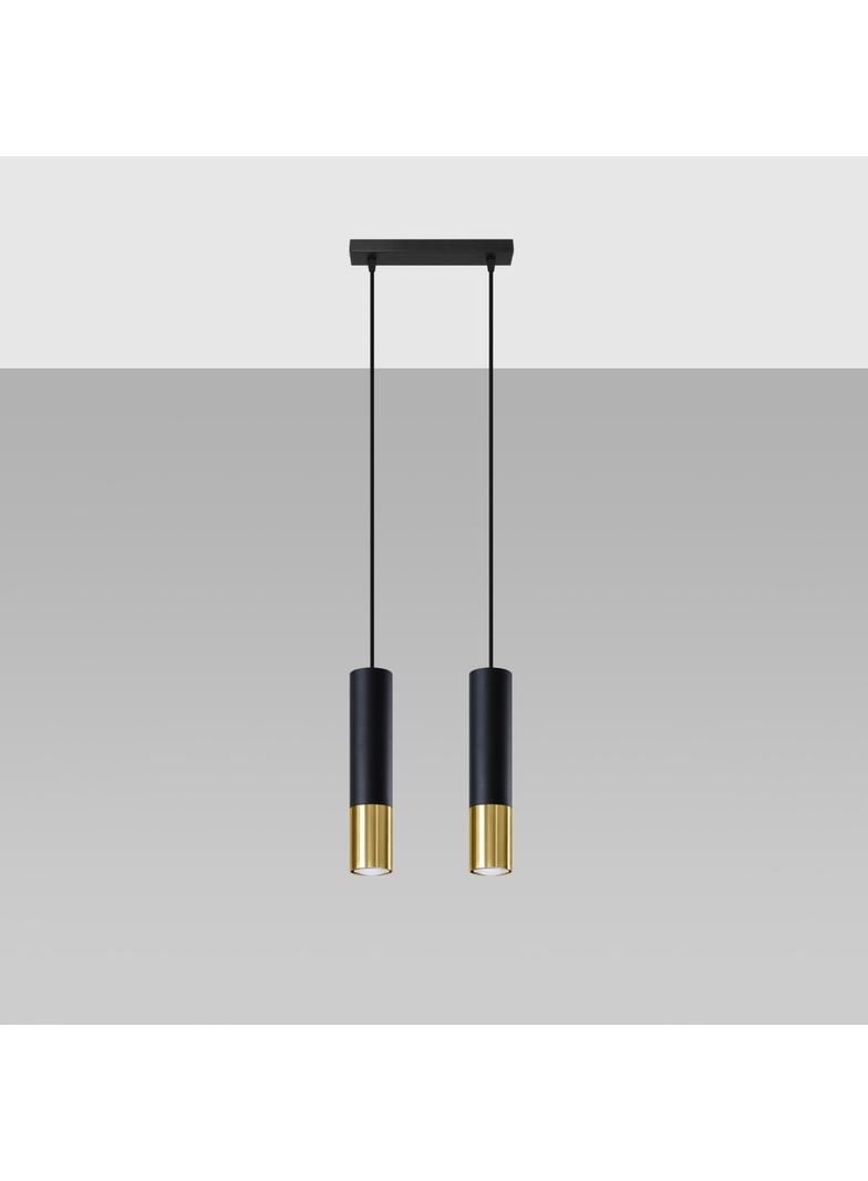 Sollux Lampa wisząca LOOPEZ 2 czarny/złoty SL.0953