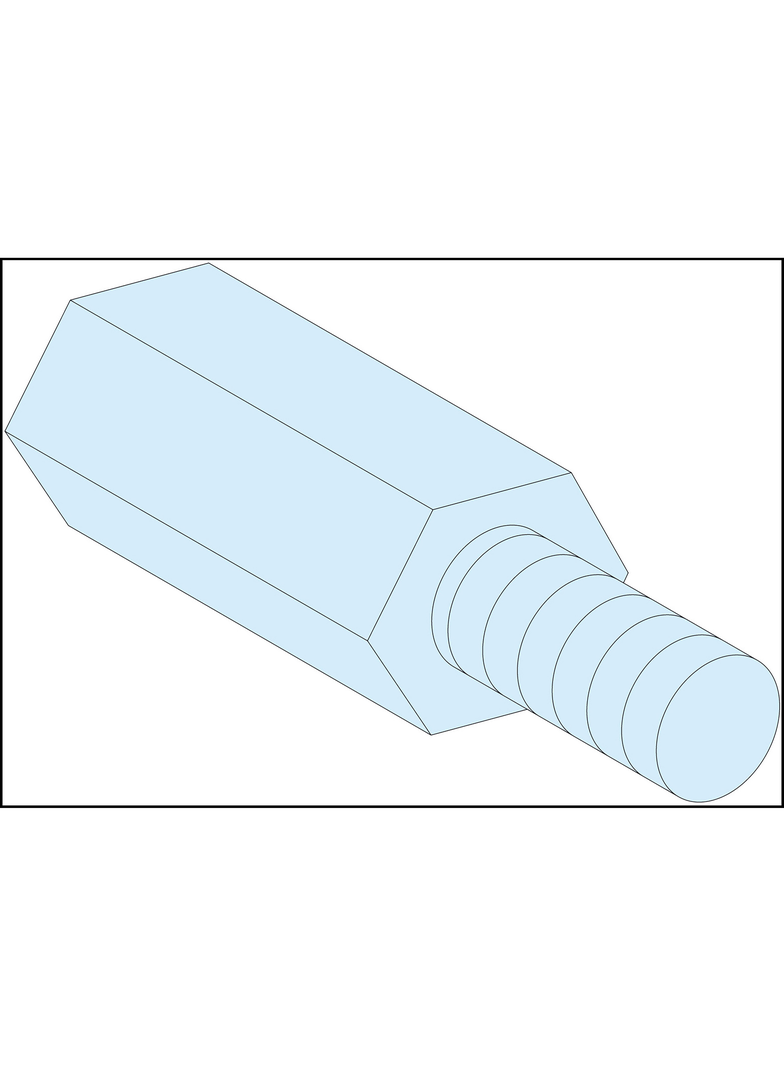 Rozdzielnice PrismaSet, przekładki sześciokątne M6 4 sztuk 23mm
