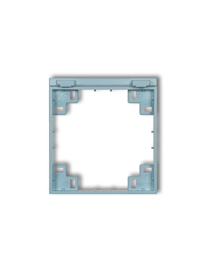 MINI SCHUKO Ramka pośrednia do gniazda bryzgoszczelnego z uziemieniem SCHUKO lazurowy KARLIK