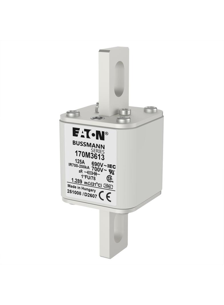 FUSE 125A 690V 1 FU 78 AR UC Wkładka szybka 125A AC 690V rozmiar 1 45x45x110 mm aR, 170M3613 EATON