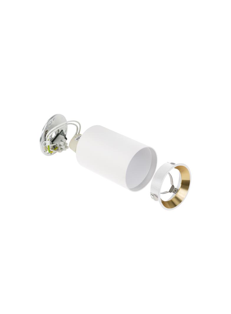 CHLOE MINI GU10 IP20 okrągłakorpus biały, środek złoty, obwódka biała