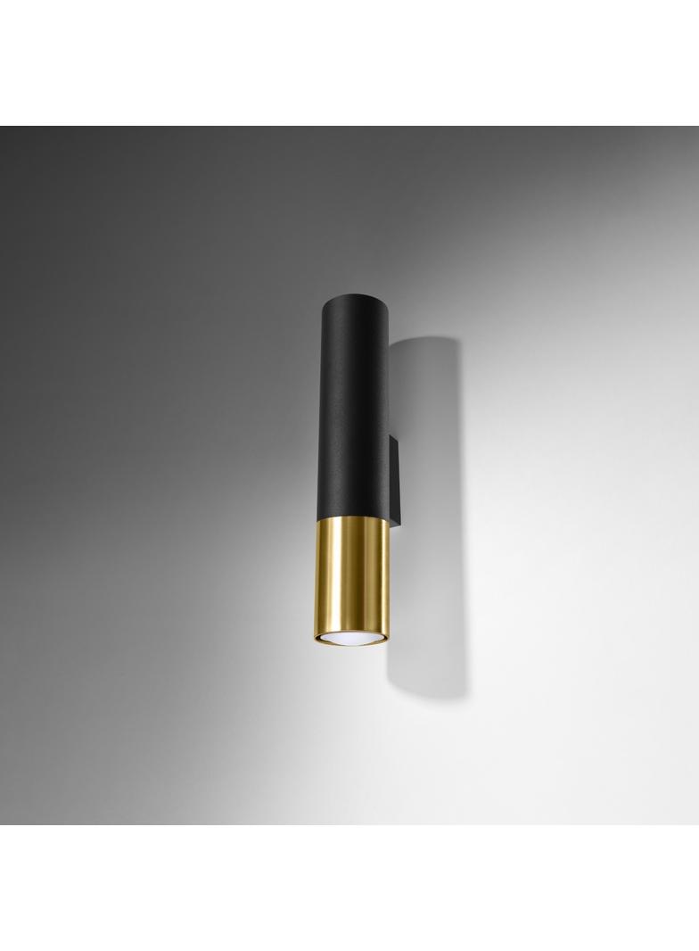 Sollux Kinkiet LOOPEZ czarny/złoty SL.0950