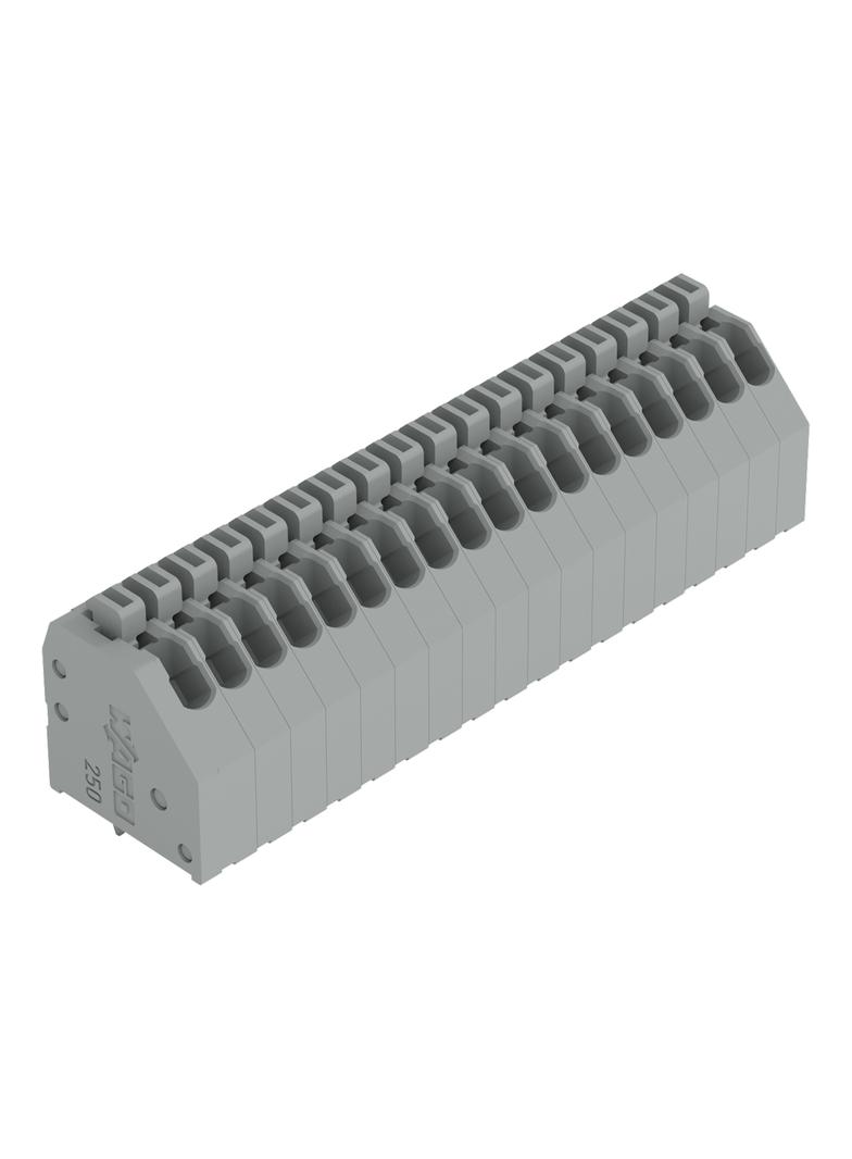 Złączka do płytek drukowanych przycisk 0,5mm2 RM 2,54mm 18-bieg szara /25szt./ 250-1418 WAGO