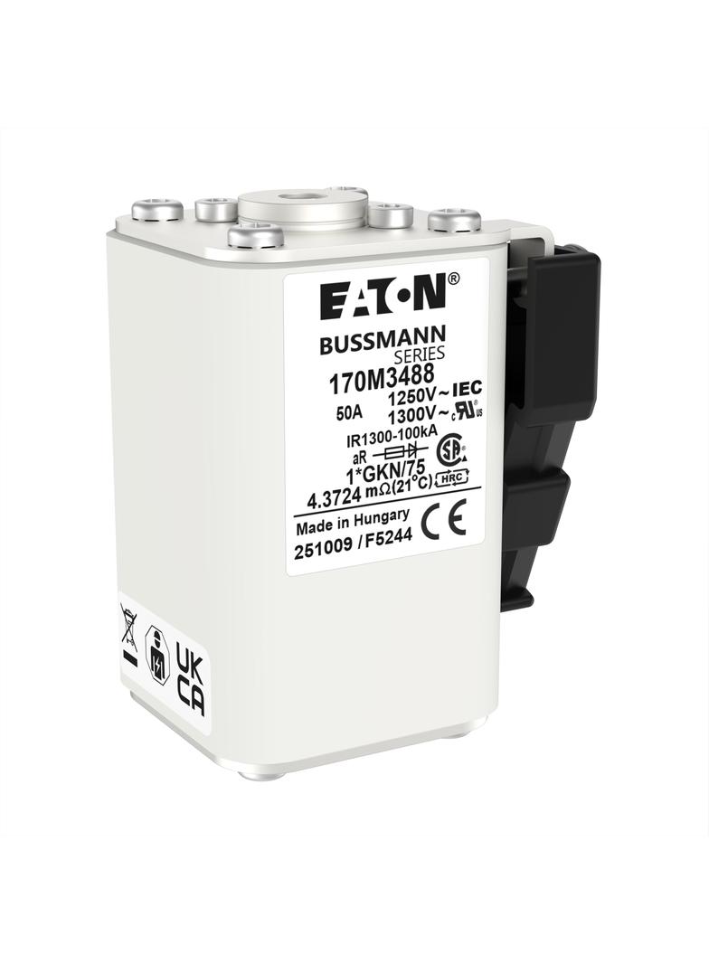 FUSE 50A 1250V 1*GKN/75 AR CU Wkładka szybka 50A AC 1250V rozmiar 1 45x59x81 mm aR, 170M3488 EATON