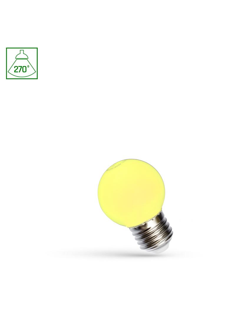 LED KULKA E-27 230V 1W YELLOW  PCV SPECTRUM+
