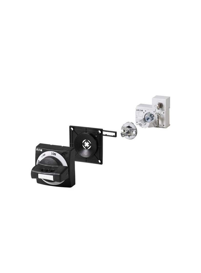 NZM1-XTVDKL Rękojeść obrotowa nadrzwiowa NZM1 czarno-szara z zamkiem i kluczykiem 172528 EATON