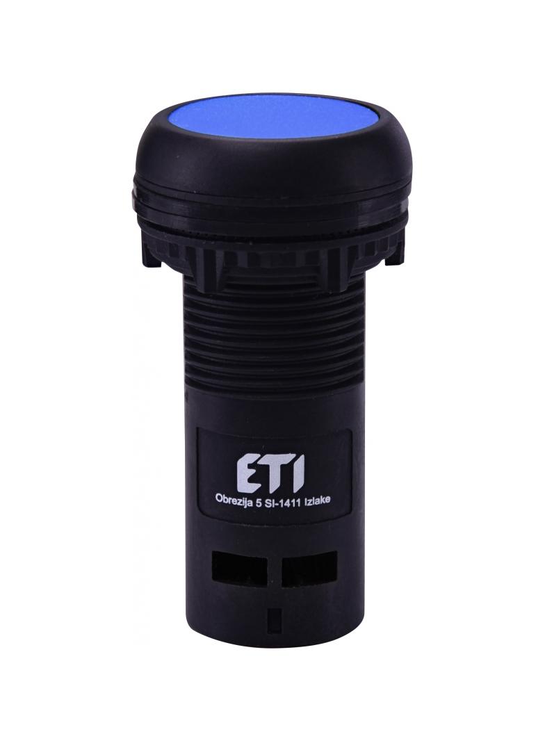 ECF-01-B - Przycisk kompaktowy z guzikiem krytym, 1NC, Niebieski