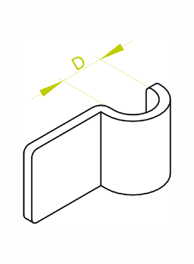 UDFB25 Uchwyt kabla 2,0 mm