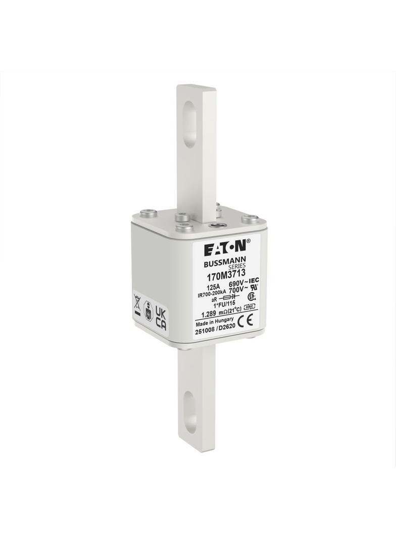 FUSE 125A 690V 1*FU/115 AR UC Wkładka szybka 125A AC 690V rozmiar 1 45x45x148 mm aR, 170M3713 EATON