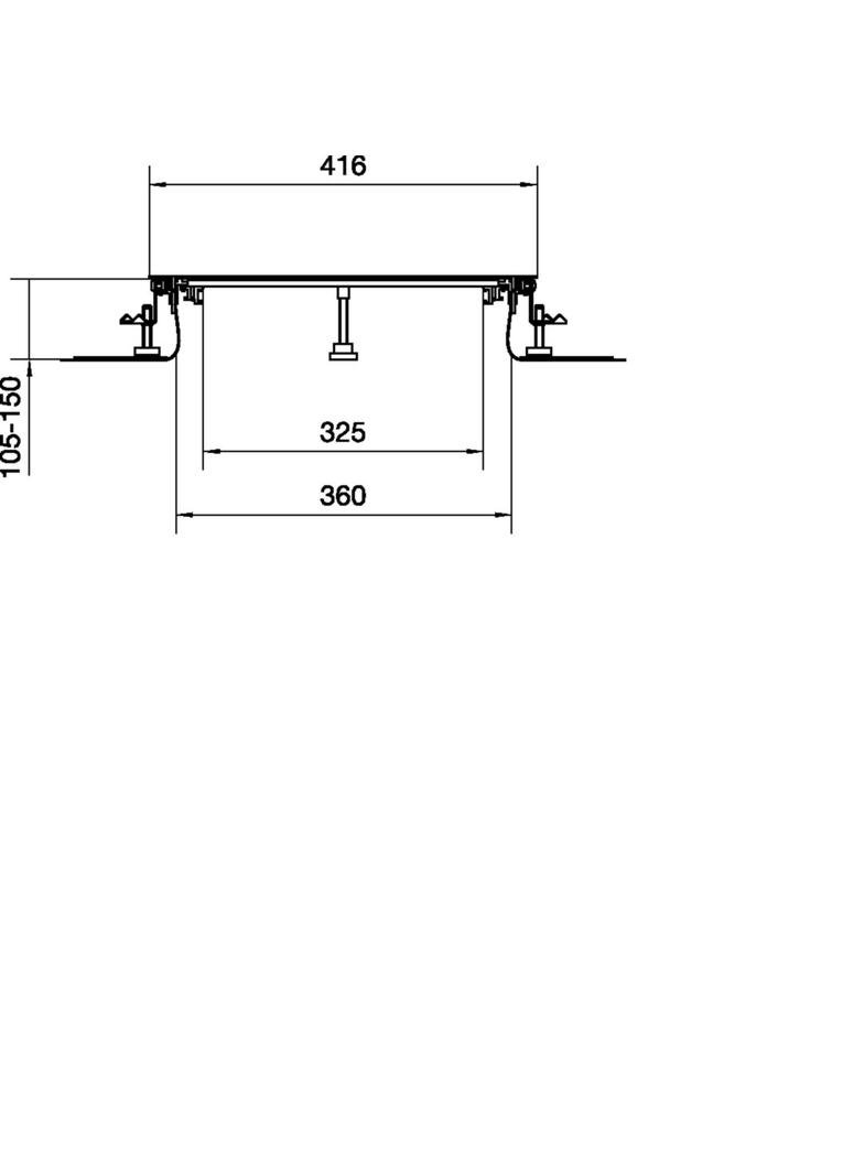 tehalit.BK Kanał współpoziomy boczna folia ochronna BKF 400x(105-150)mm stal BKF400105 HAGER