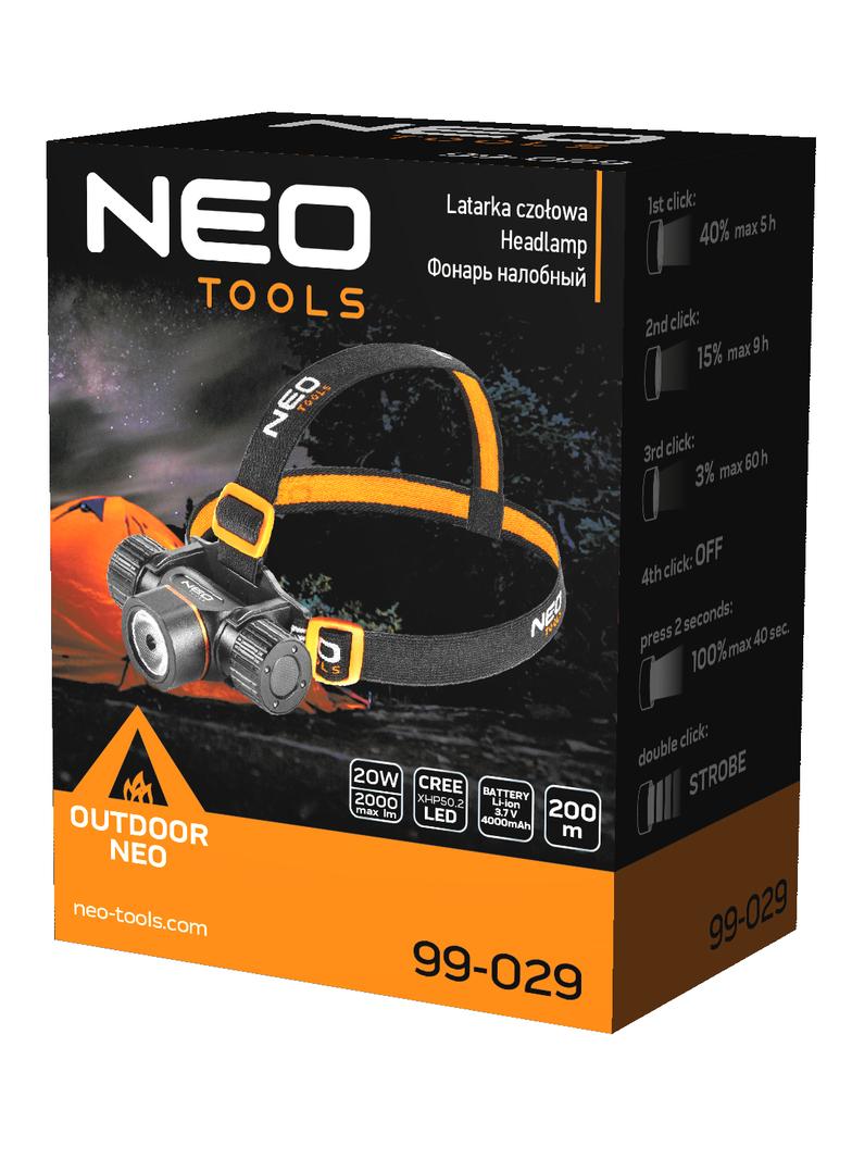 Latarka czołowa akumulatorowo/bateryjna USB 2000 lm