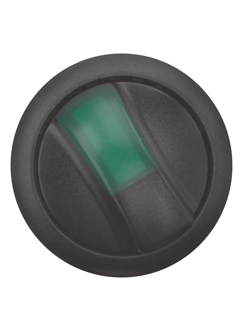 M22S-WLKV-G Napęd przełącznika 2 położeniowy zielony z podświetleniem bez samopowrotu 284540 EATON