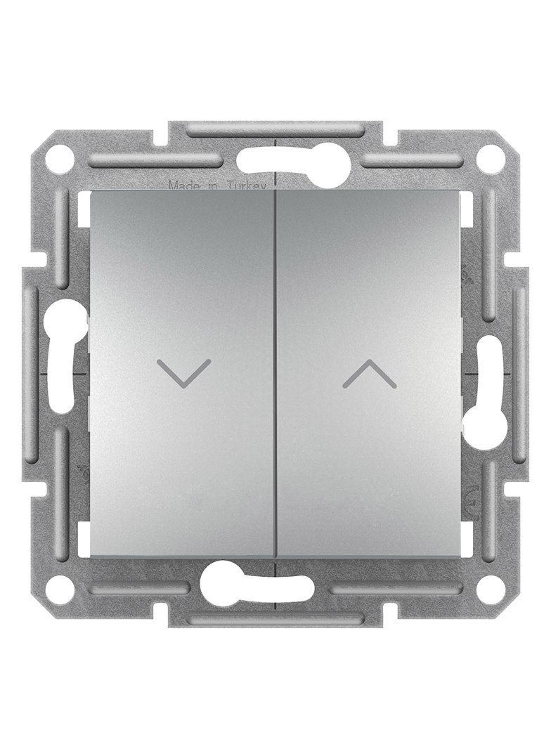 Asfora, przycisk żaluzjowy, bez ramki, zaciski śrubowe, aluminium