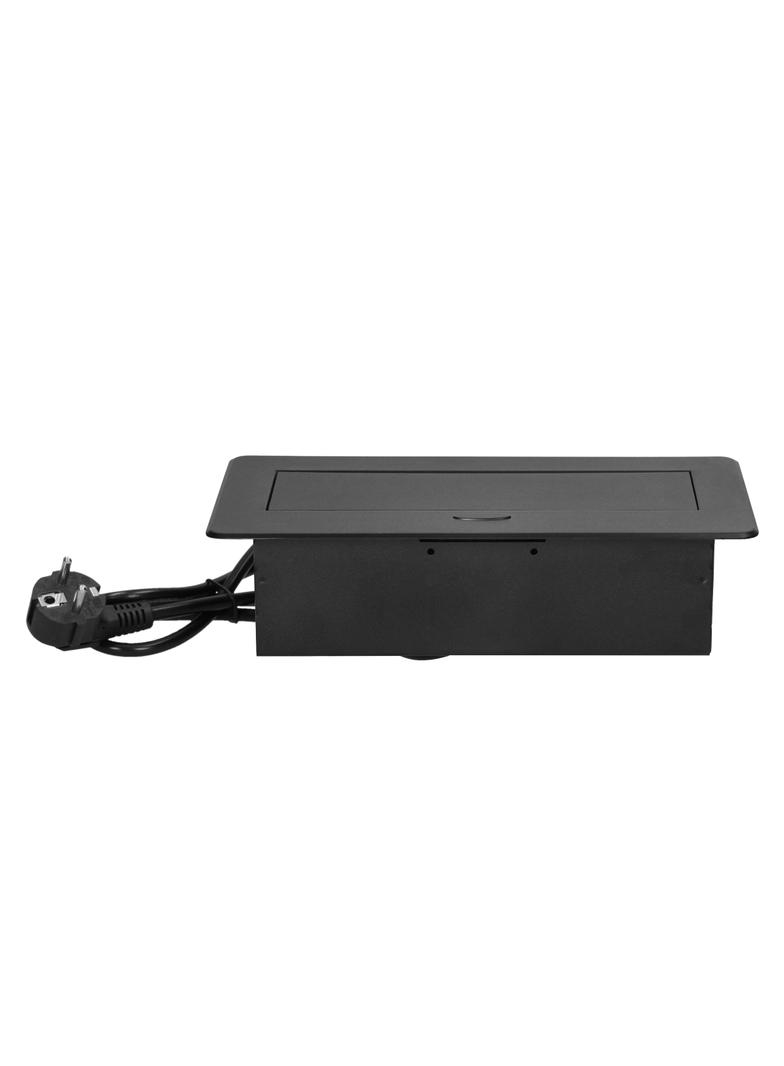 Gniazda meblowe wpuszczane w blat z płaskim frezowanym rantem, ładowarką USB i przewodem 1,5m OR-GM-9035/B ORNO