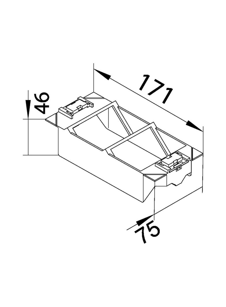 tehalit.GB-EG Puszka montażowa teleinformatyczna podwójna PC-ABS czarny GTVD200 HAGER