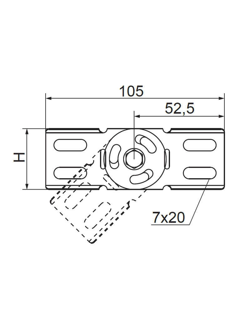 LGJH42 ŁĄCZNIK PRZEGUBOWY DO KORYTKA 1,0 MM