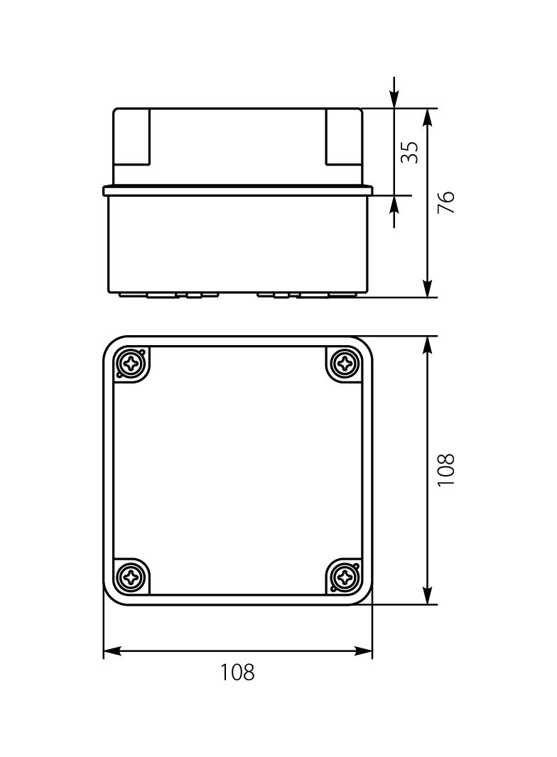 OH-1B.3 obudowa hermetyczna IP65 108x108x76 mm 29.17 OPATÓWEK
