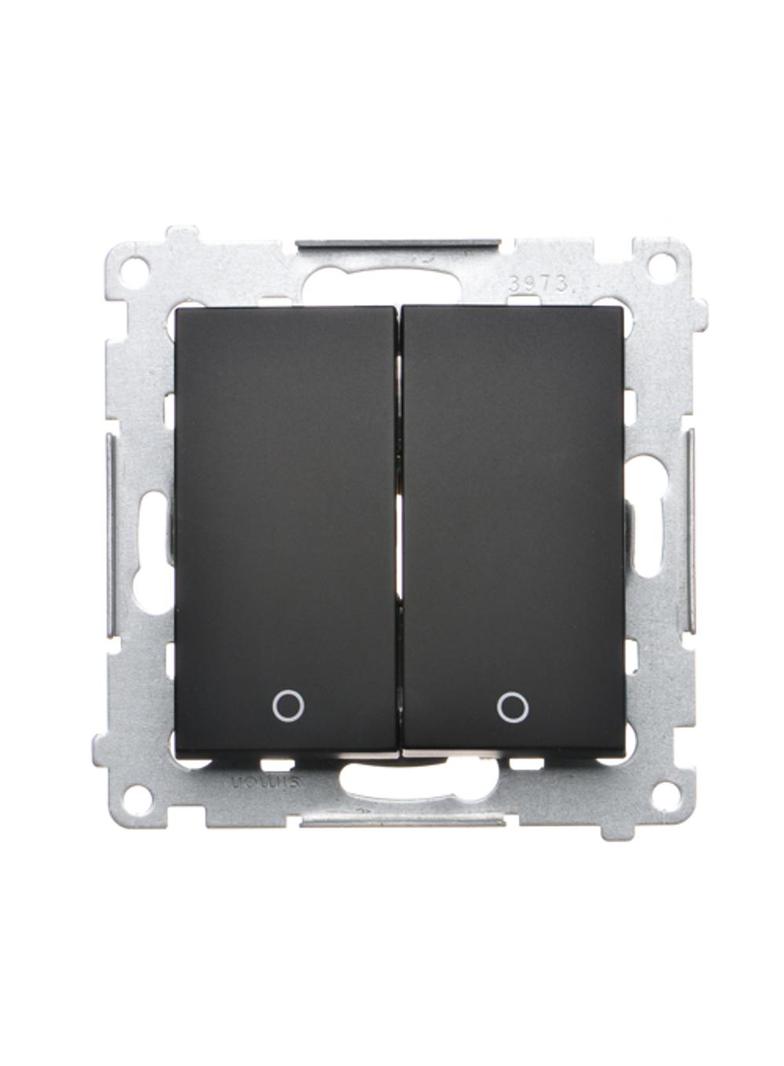 Simon 54 Łącznik dwubiegunowy podwójny 16A z. śrub. czarny