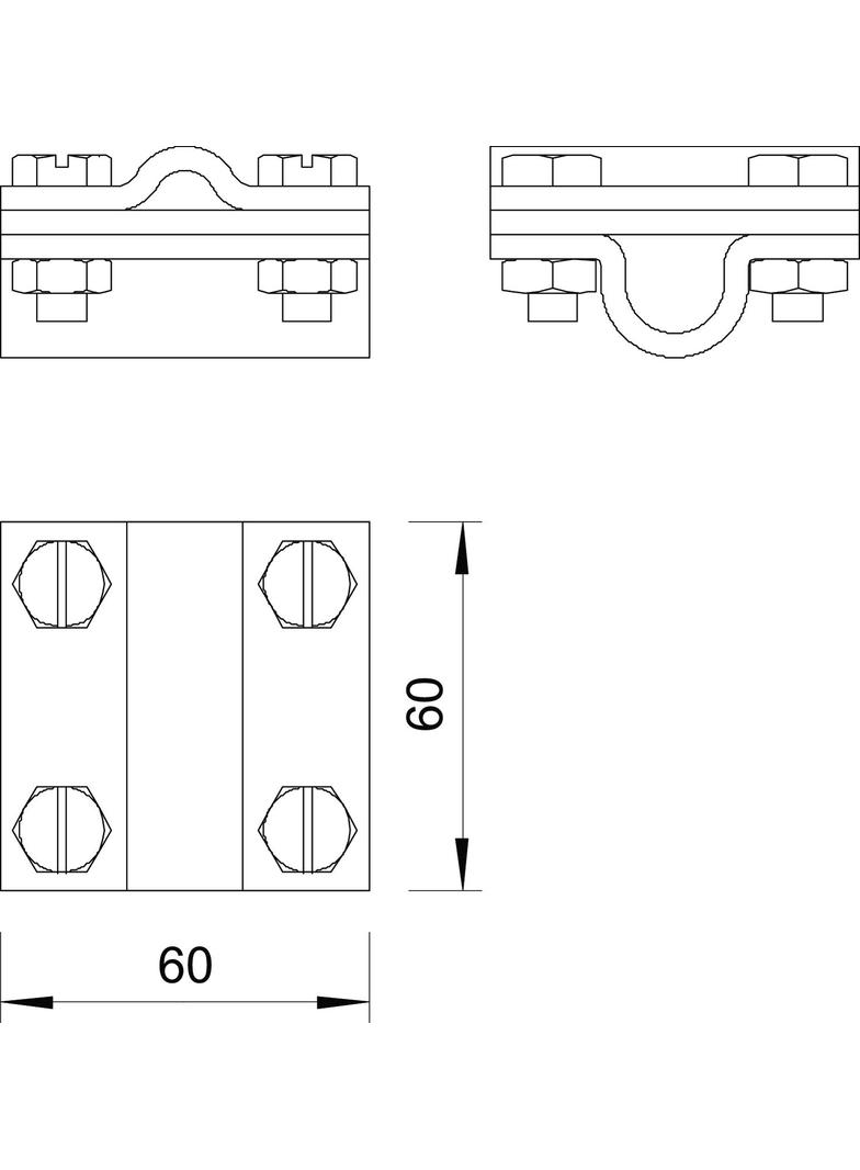 252 8-10x16 V4A, Zacisk krzyżowy