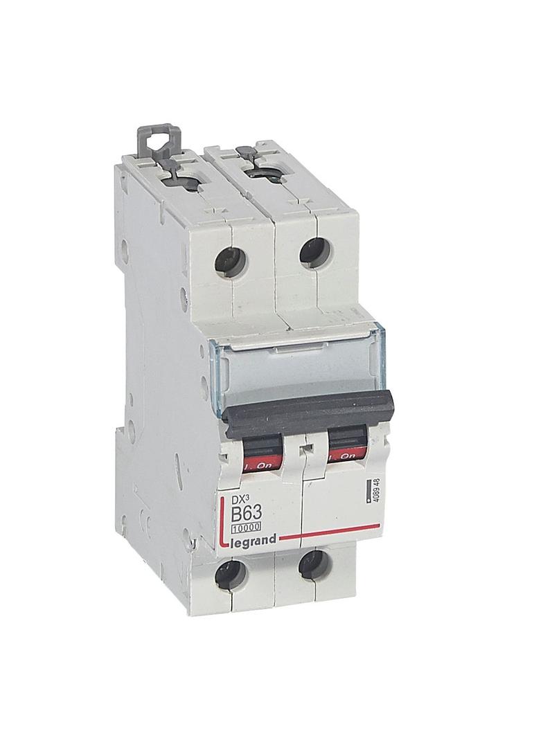 WYŁĄCZNIK NADPRĄDOWY S 312 2P B 63A 10000A SERII DX3, Legrand