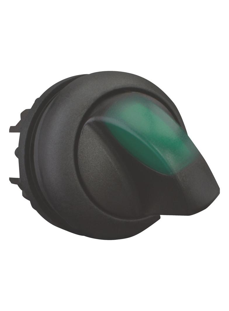 M22S-WLKV-G Napęd przełącznika 2 położeniowy zielony z podświetleniem bez samopowrotu 284540 EATON