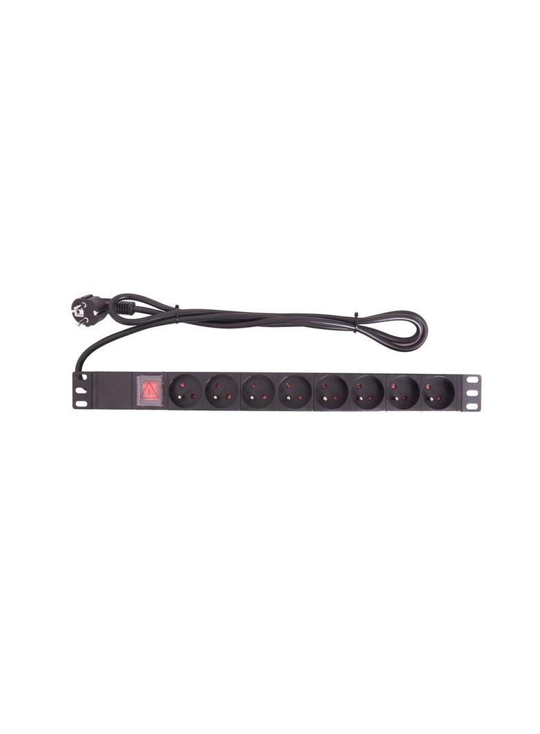 Listwa zasilająca 8x230V, z wyłącznikiem Partners LZ1U8GW C&C