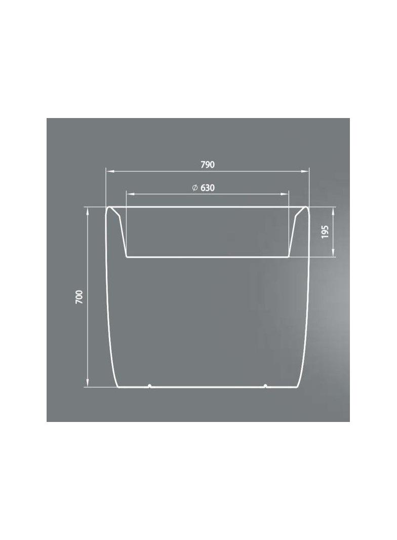 Nowodvorski lampa stojąca zewnętrzna (świecąca donica) Flowerpot L 2xE27 biała 9713