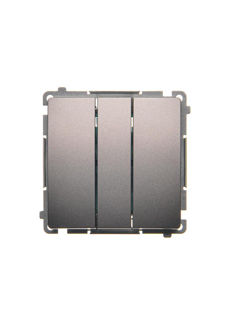 Simon Basic Łącznik potrójny 10A szybkozłączka stal inox