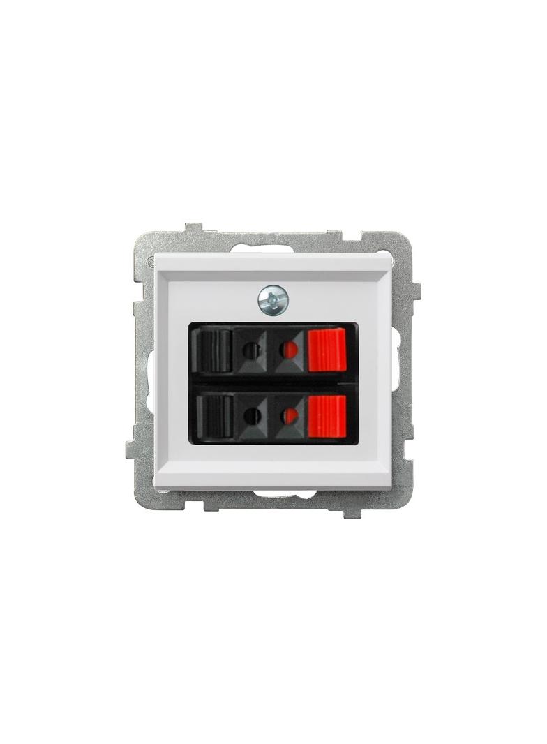 SONATA Gniazdo głośnikowe podwójne - kolor biały