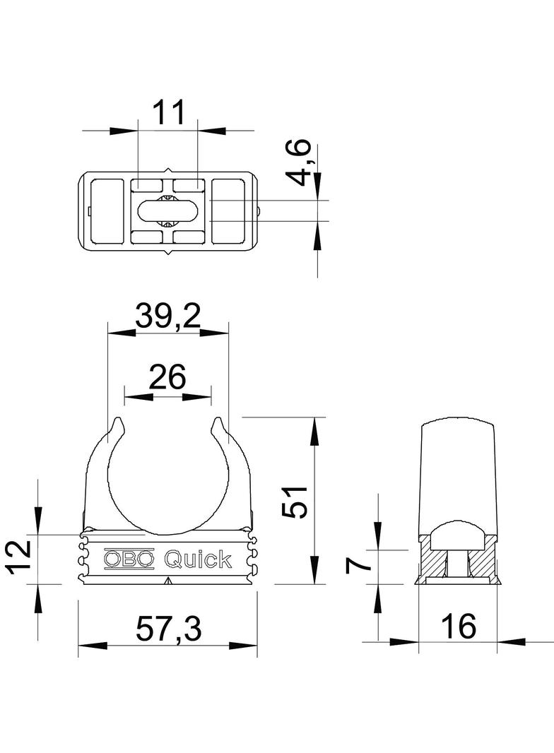 2955, UCHWYT QUICK M40 CZARNY