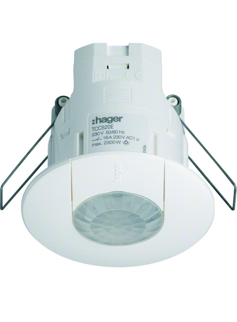 KNX system Podtynkowy czujnik obecności IR z wyjściem załączającym biały TCC520E HAGER