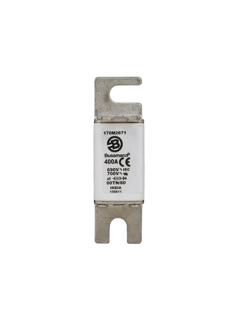 400A 690V aR 00TN/80 TYPE T IND. FUSE Wkładka szybka 400A AC 690V DIN 00 30x51x100 mm aR, 170M2671 E