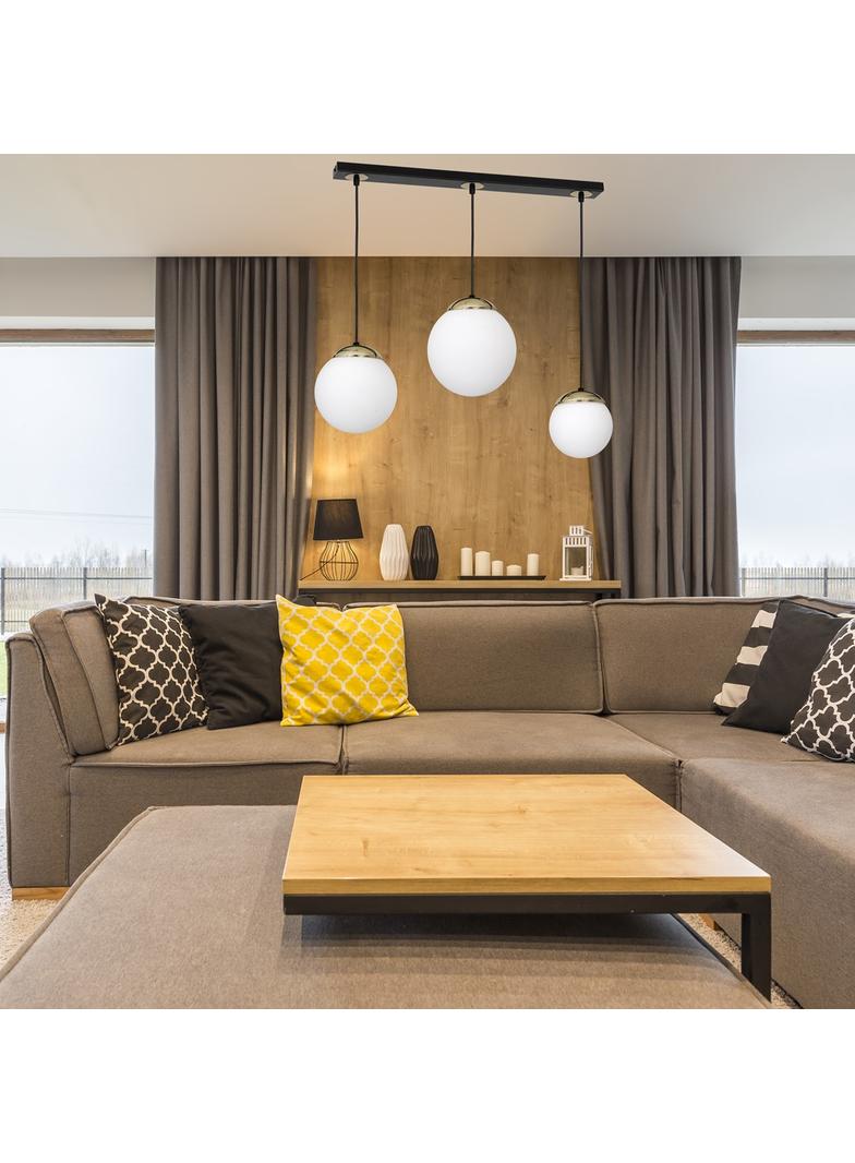 MILAGRO Lampa wisząca SPARTA BLACK / GOLD 3xE14