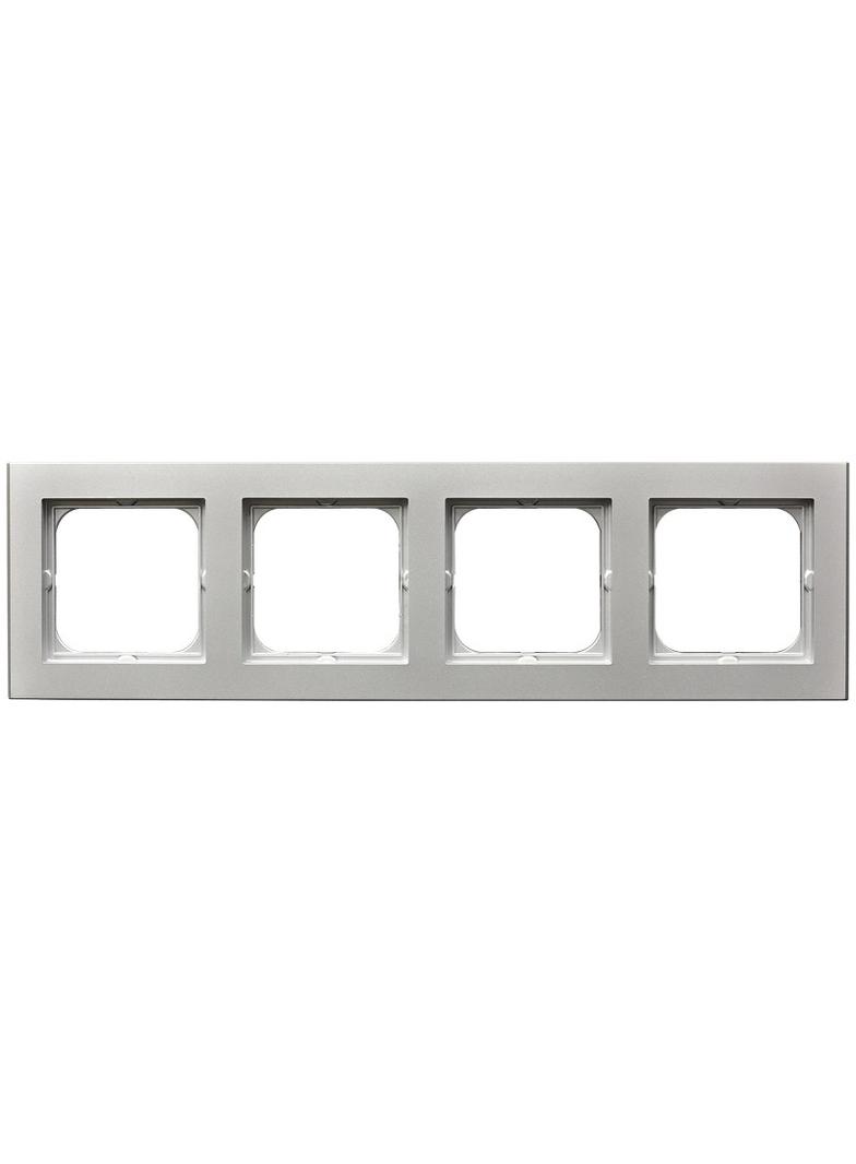 SONATA Ramka poczwórna - kolor srebro mat
