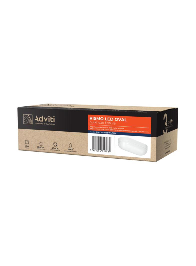 RISMO LED OVAL 12W oprawa kanałowa, 1080lm, IP65, IK08, 4000K AD-OP-6158WLPM4 ORNO