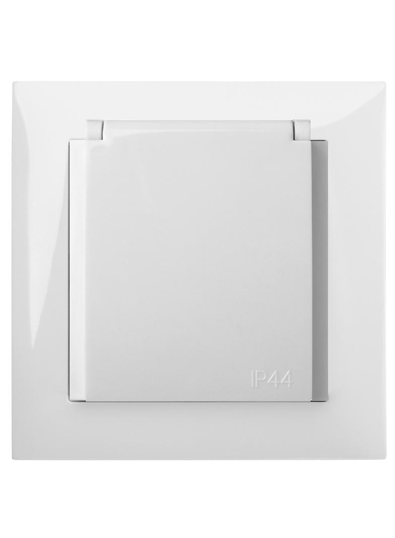 GPT SENTIA  2P+Z IP44 schuko z przesłonami torów prądowych biały