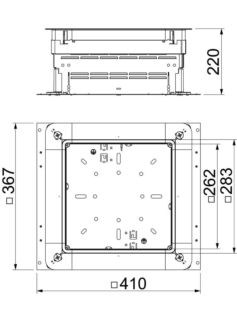 UZD165220/250-3, PUSZKA PODPODŁOGOWA